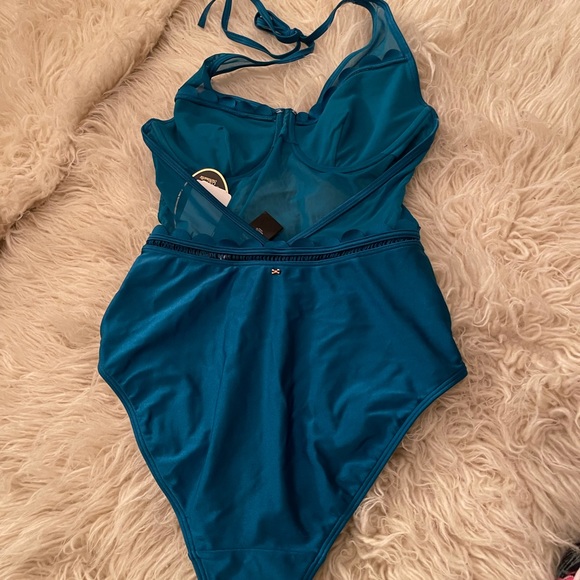 Ted Baker Scallop Mesh Swimsuit - Picture 3 of 7